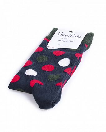 Носки мужские Happy Socks Combed Cotton Ball Navy Green