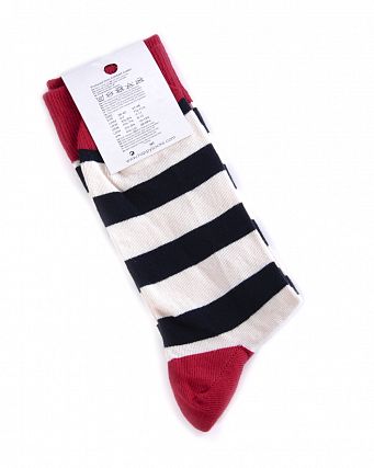 Носки мужские Happy Socks Combed Cotton Stripes White