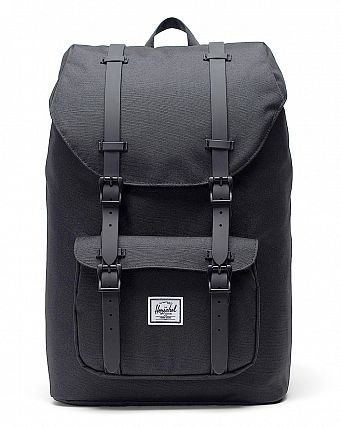 Рюкзак городской для ноутбука 13 дюймов Herschel L. America Mid Black Black Rubber