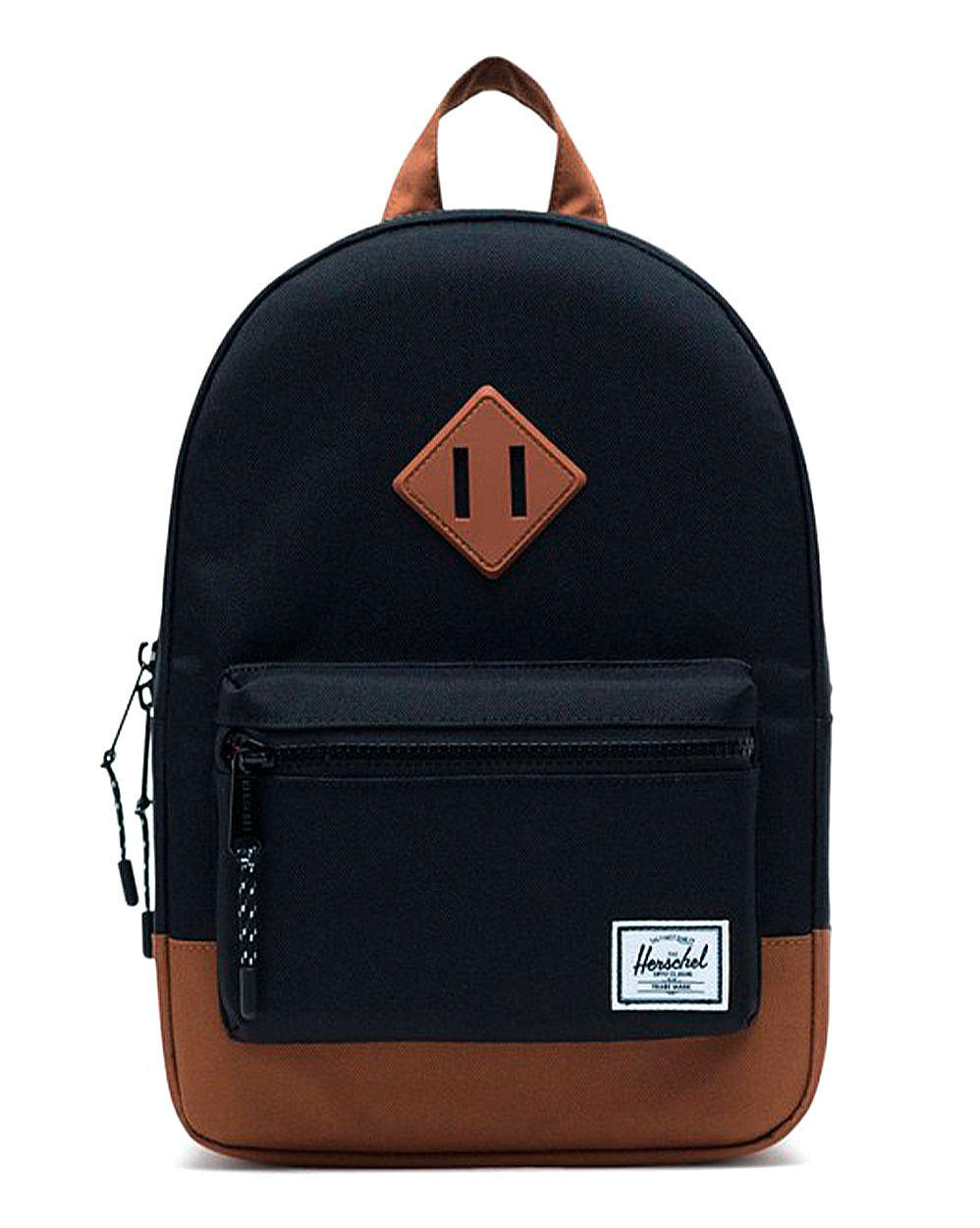 Рюкзак маленький с отделом для 13 ноутбука Herschel Heritage Youth Black Saddle Brown отзывы