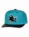 Бейсболка с прямым козырьком Mitchell and Ness Colt San Jose Sharks Teal