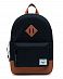 Рюкзак маленький с отделом для 13 ноутбука Herschel Heritage Youth Black Saddle Brown отзывы