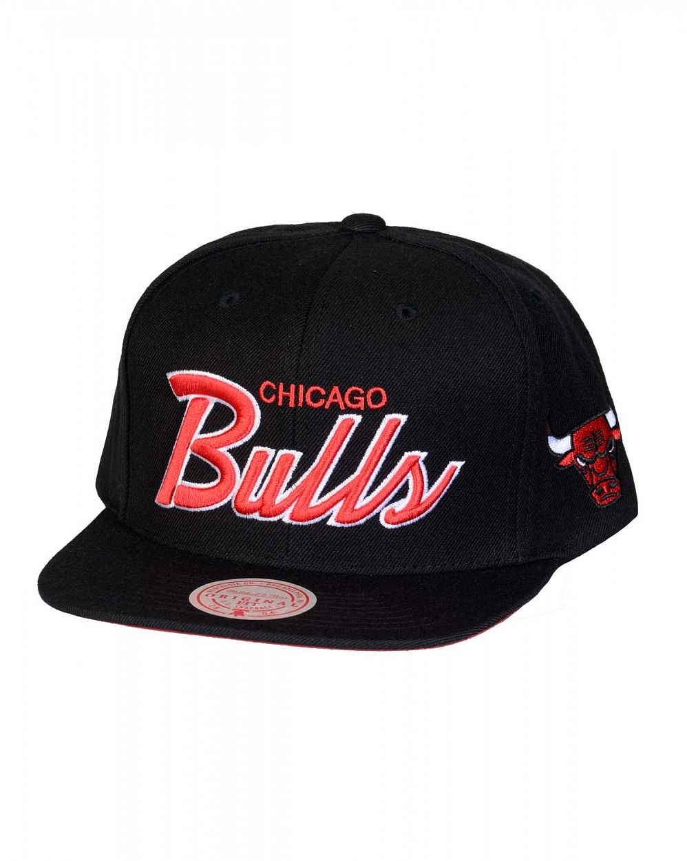 Бейсболка с прямым козырьком Mitchell and Ness Foundation Script Chicago Bulls Black отзывы