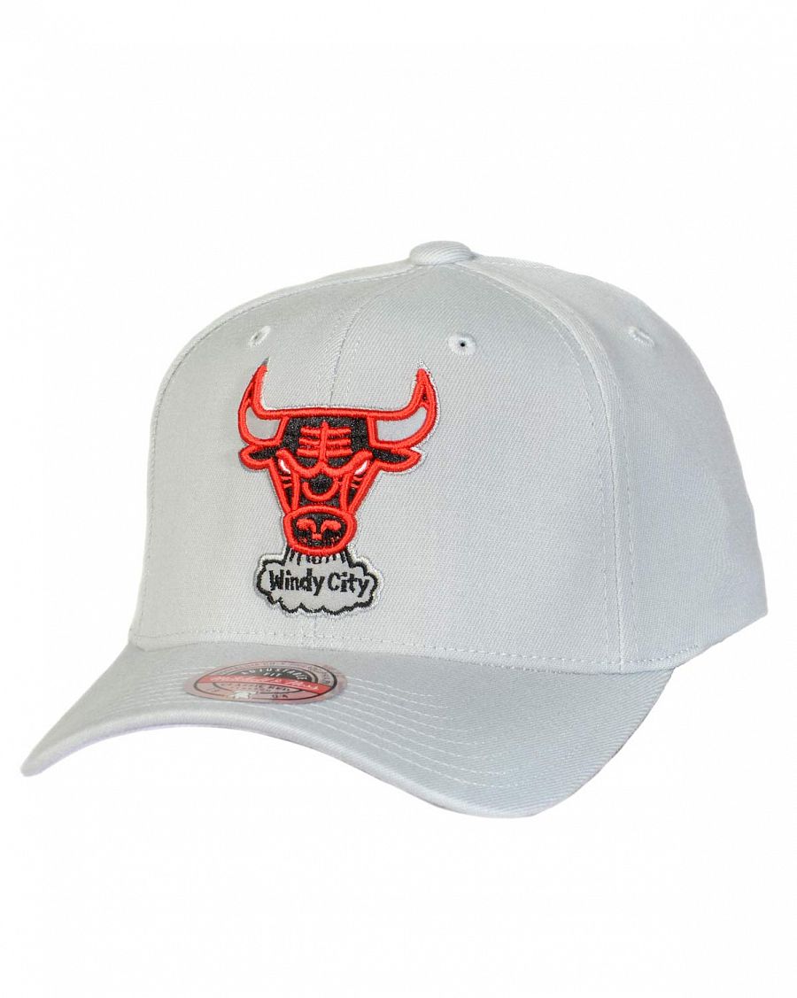 Бейсболка с изогнутым козырьком Mitchell and Ness Spot Lights Stretch Chicago Bulls Grey отзывы