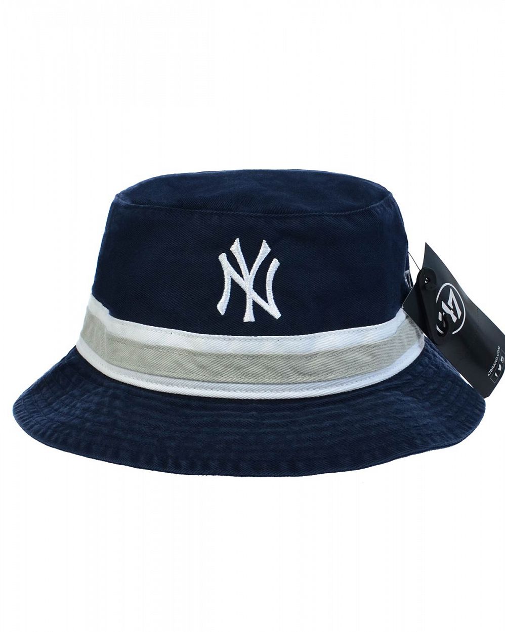 47 Brand, New York Yankees Striped Bucket Hat - Navy