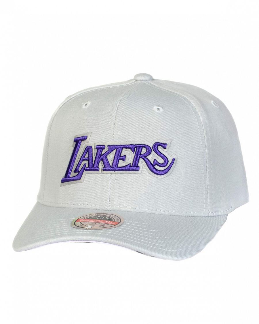 Бейсболка с изогнутым козырьком Mitchell and Ness Spot Lights Stretch Los Angeles Lakers Grey отзывы