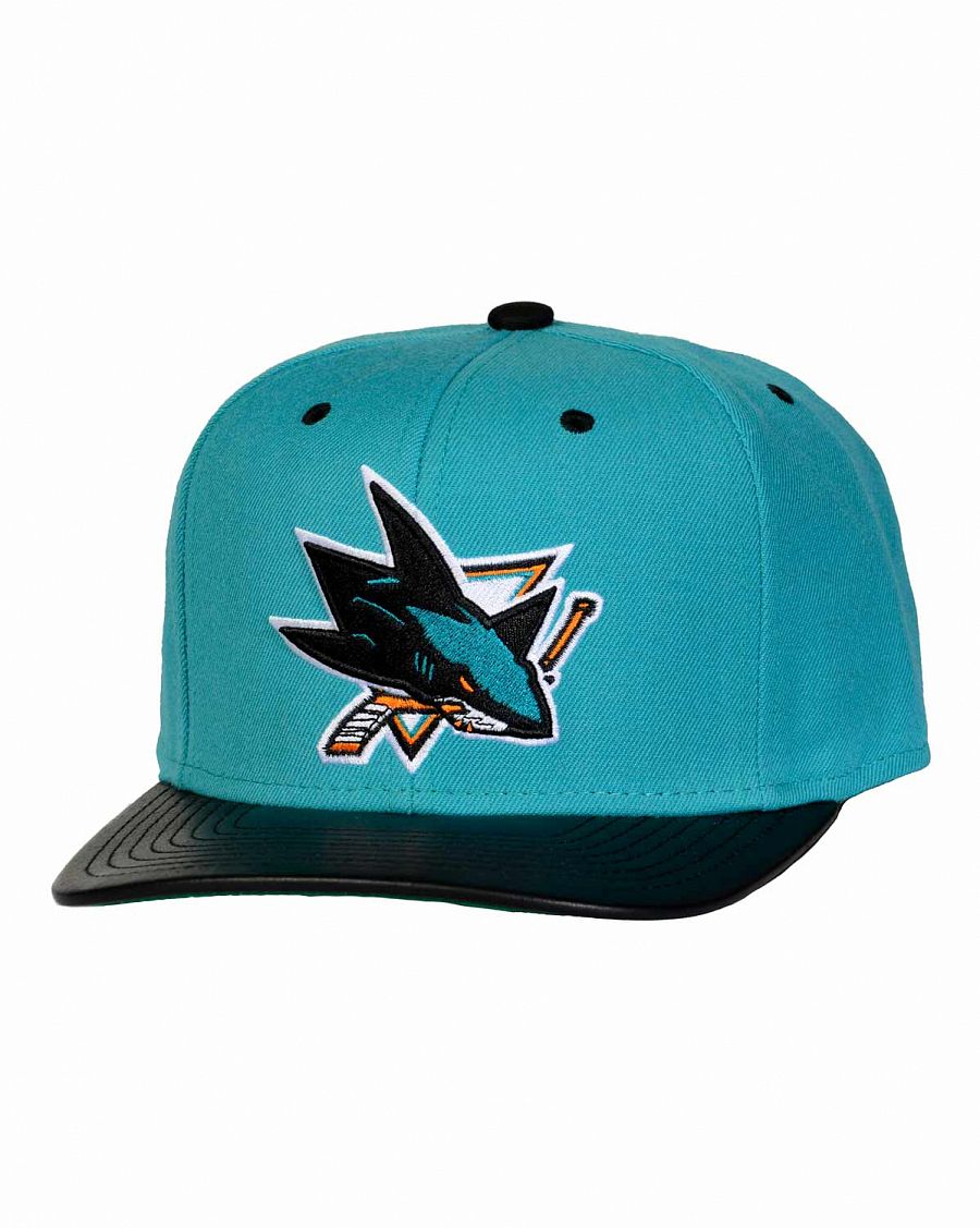 Бейсболка с прямым козырьком Mitchell and Ness Colt San Jose Sharks Teal отзывы